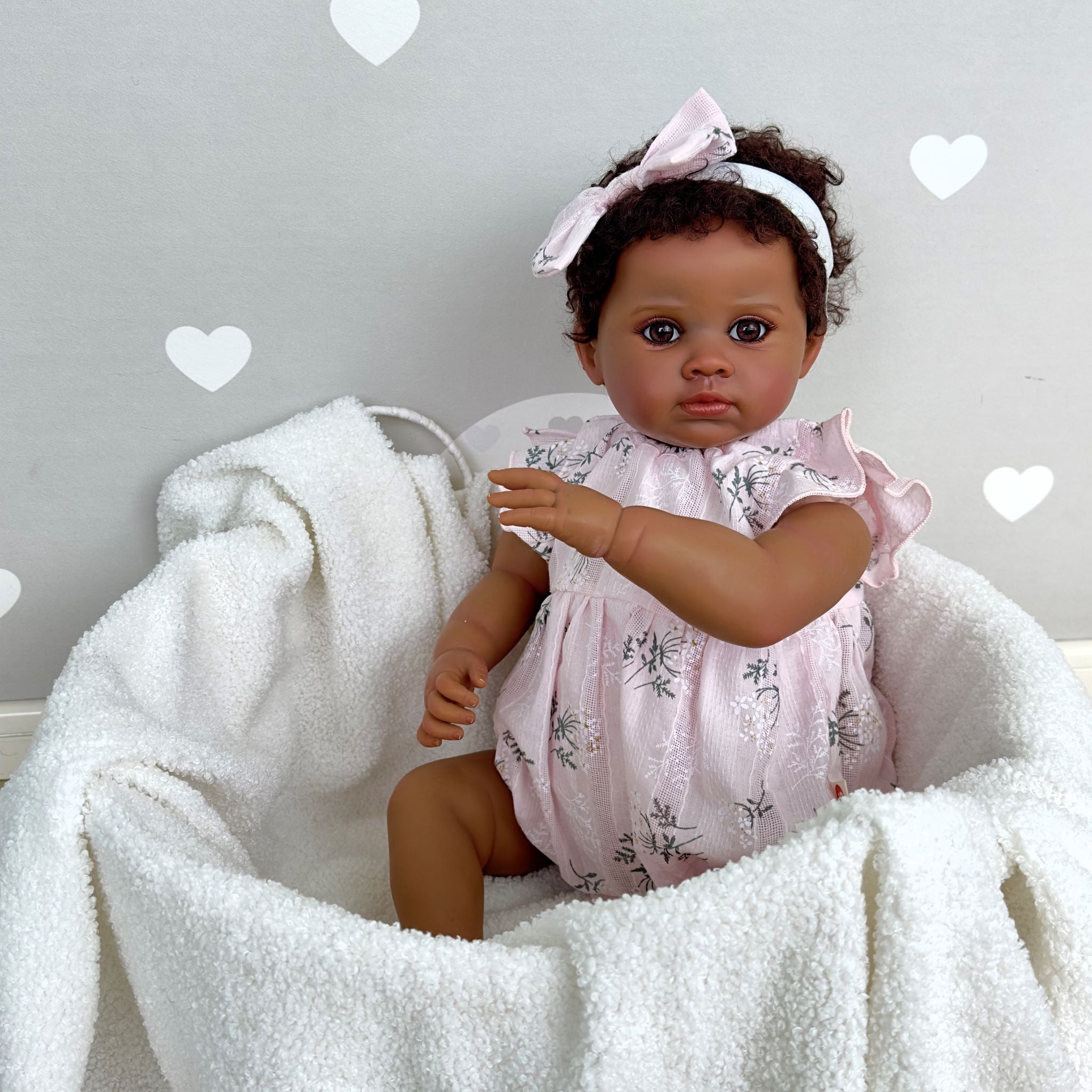 Bébé Reborn en Vinyle Avelina – 55 cm, avec Son detail image 2
