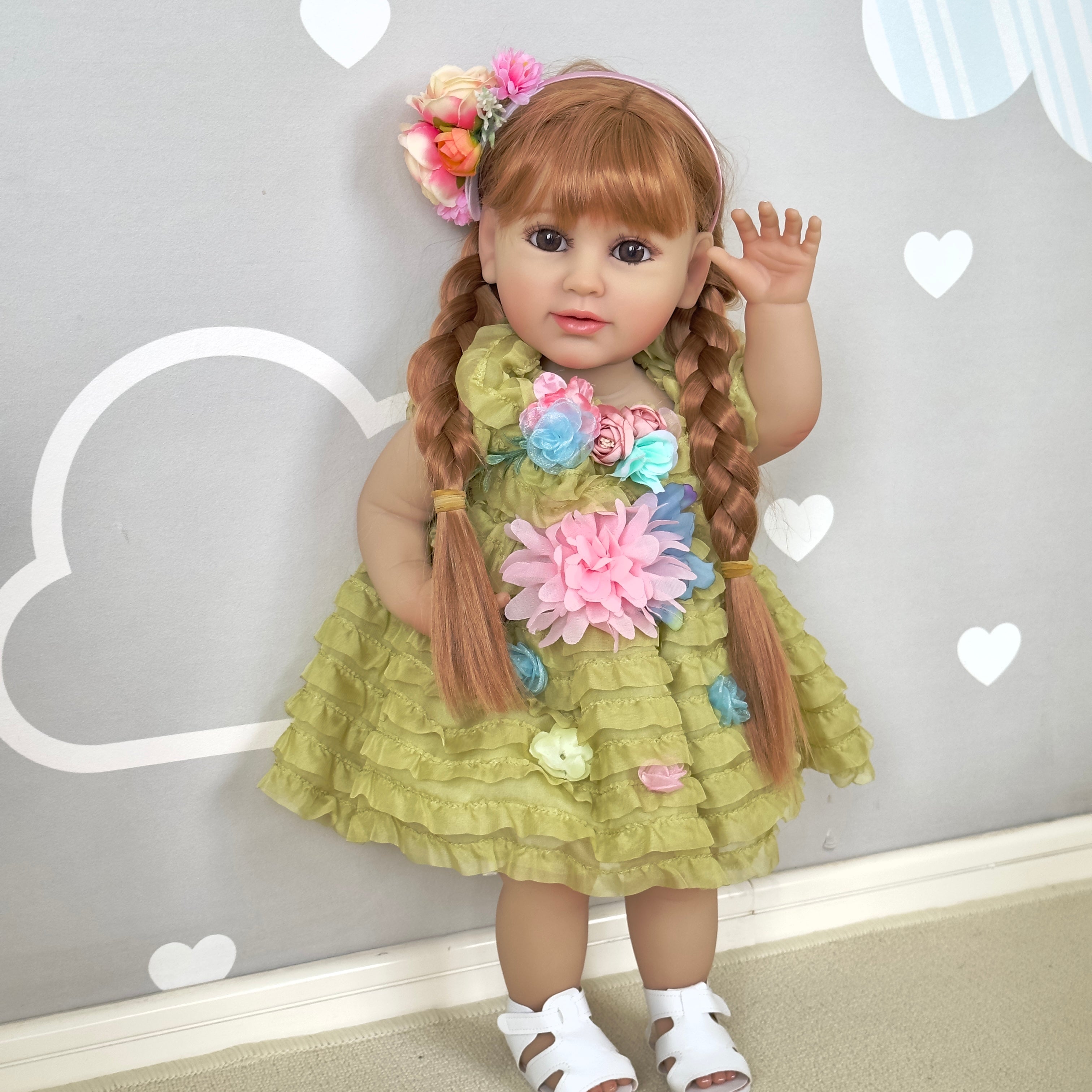 Bambola Reborn di Silicone Nadia – 55 cm, con Suono detail image 1