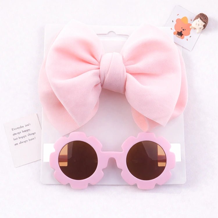 Gafas de sol y diadema con lazo para bebé reborn