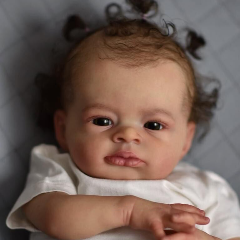 Bébé Reborn en Silicone Dinora – 50 cm, avec Son
