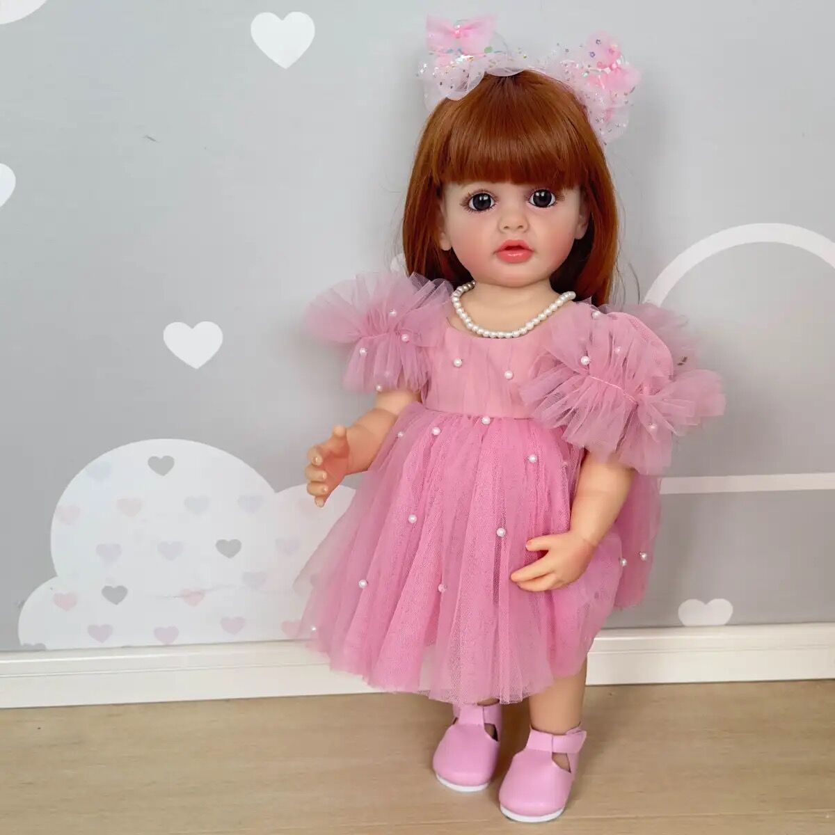 Păpușă Reborn din Siliconă Luisa – 55 cm, cu Sunet detail image 1