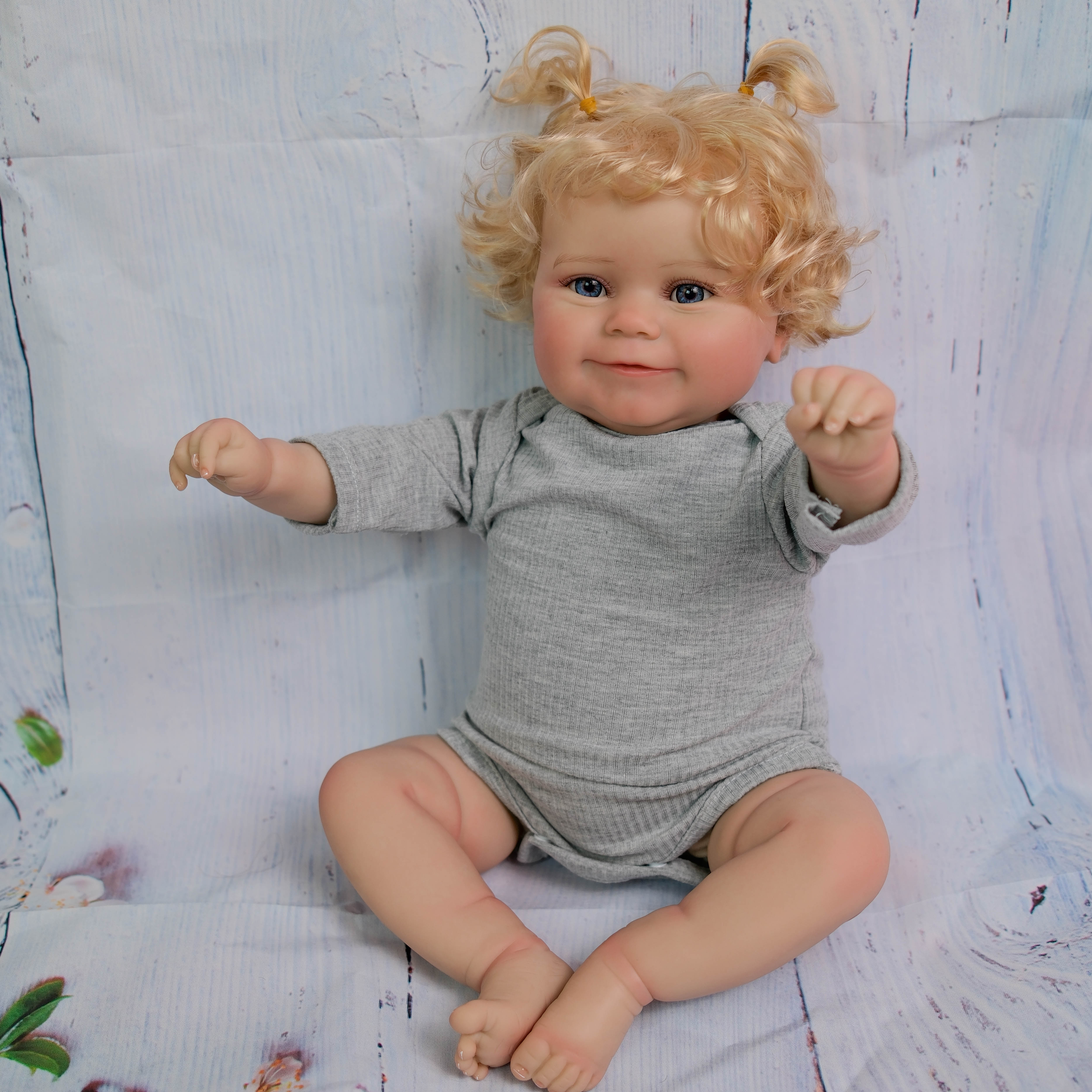 Bambola Reborn in Vinile Pedro – 50 cm, con Suono e Capelli Impiantati