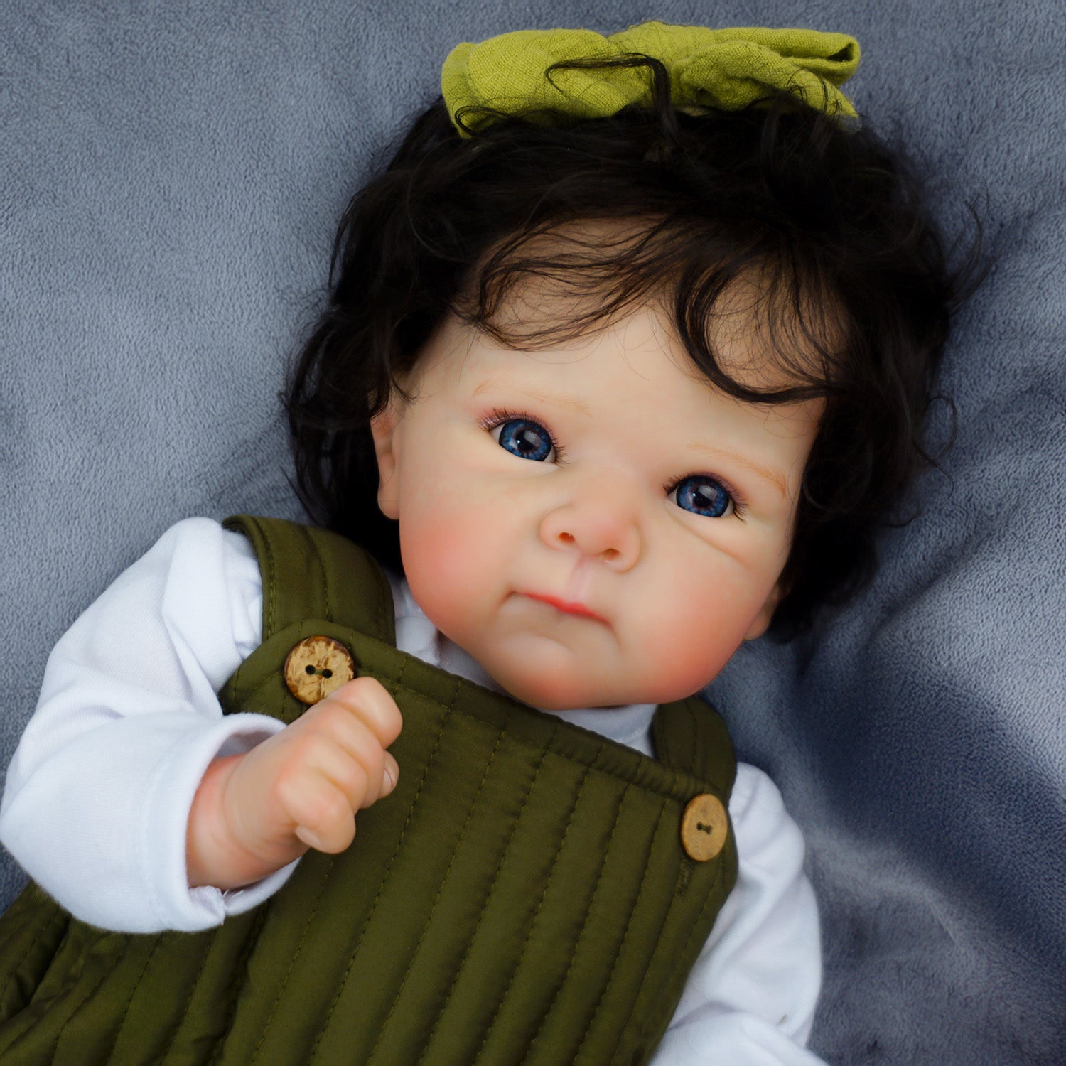 Lalka Reborn Winylowa Pilar – 45 cm, z Dźwiękiem i Wszczepionymi Włosami