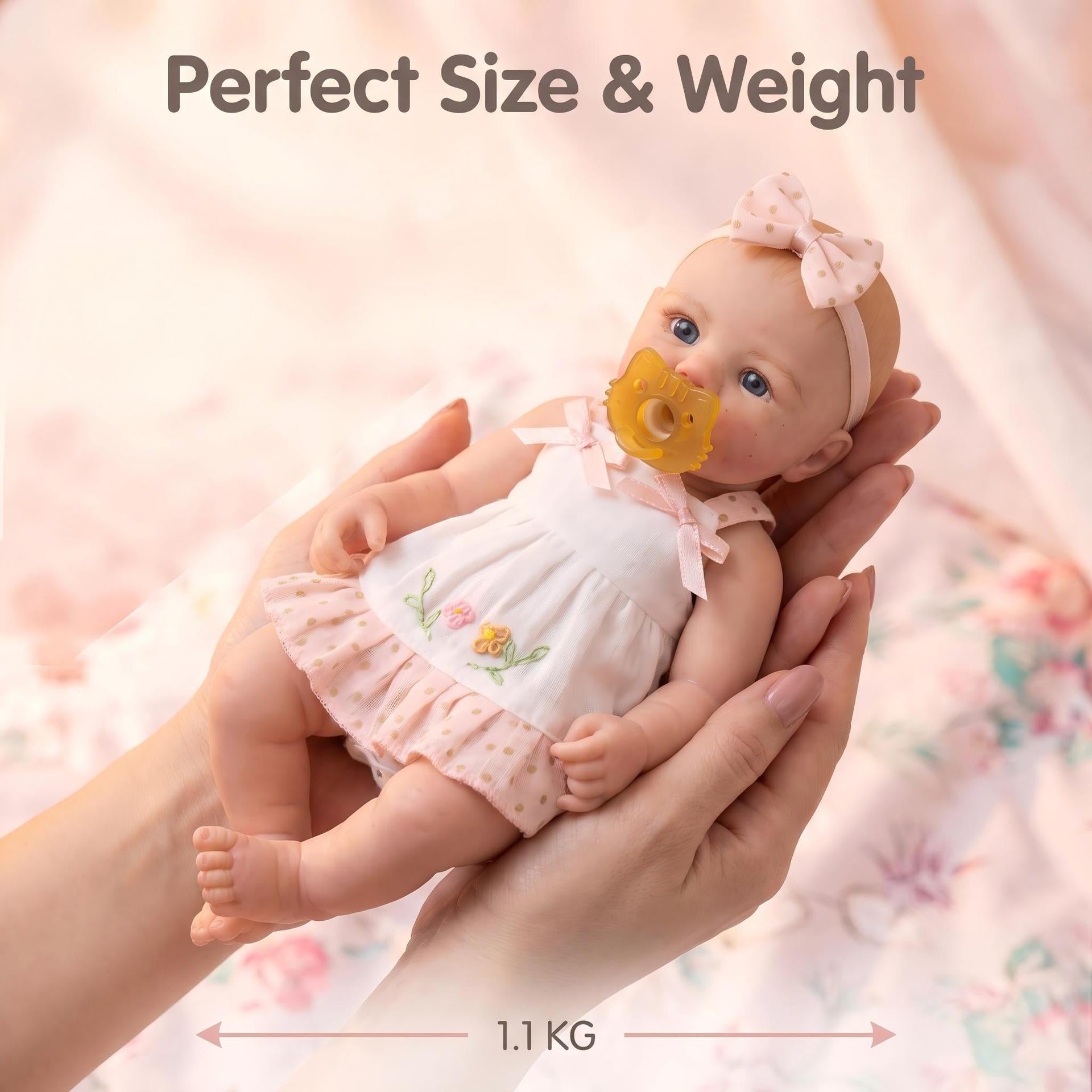 Lalka Reborn Brisa z pełnego silikonu 30 cm z dźwiękiem