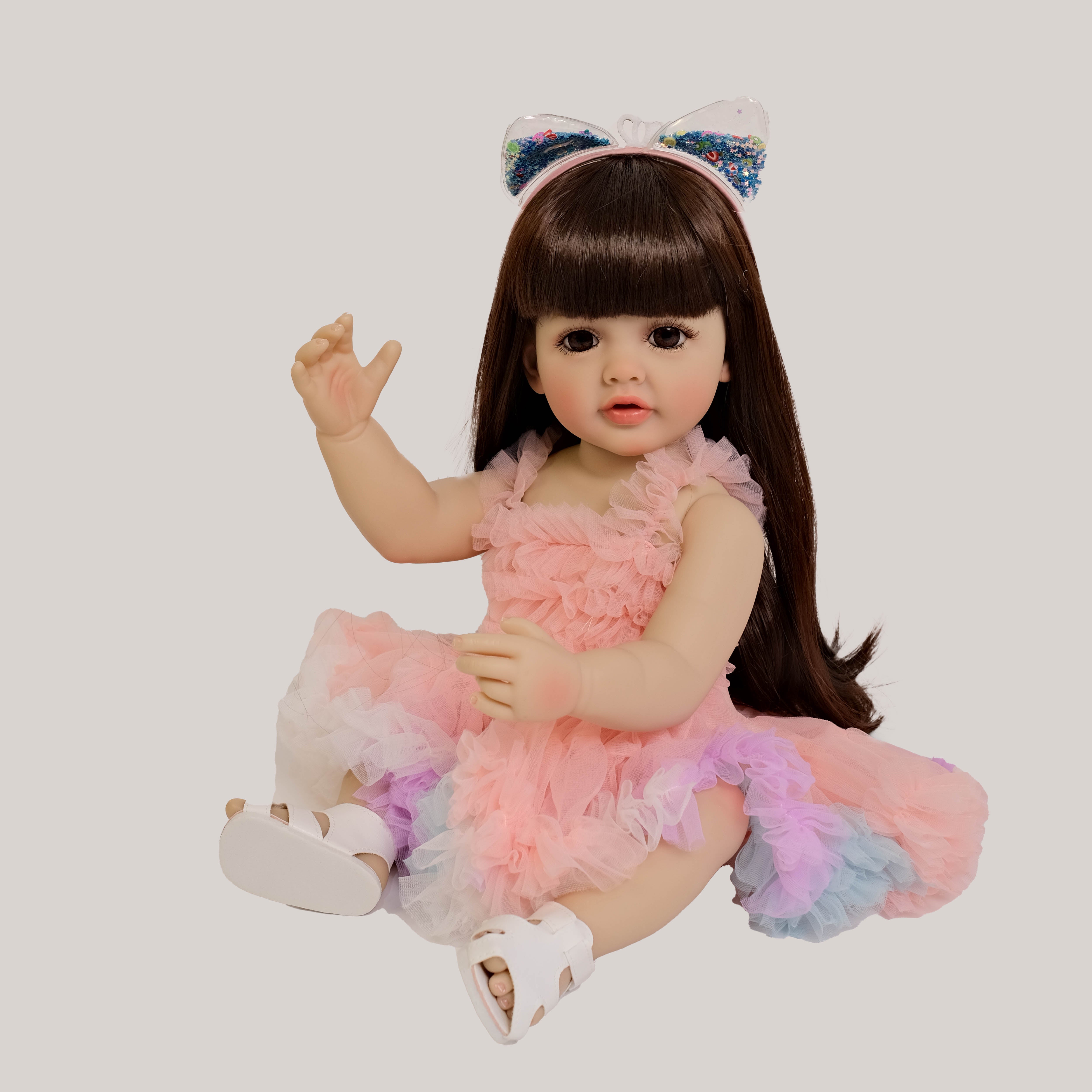 Bebé Reborn de Vinilo Mirta – 55 cm, con Sonido