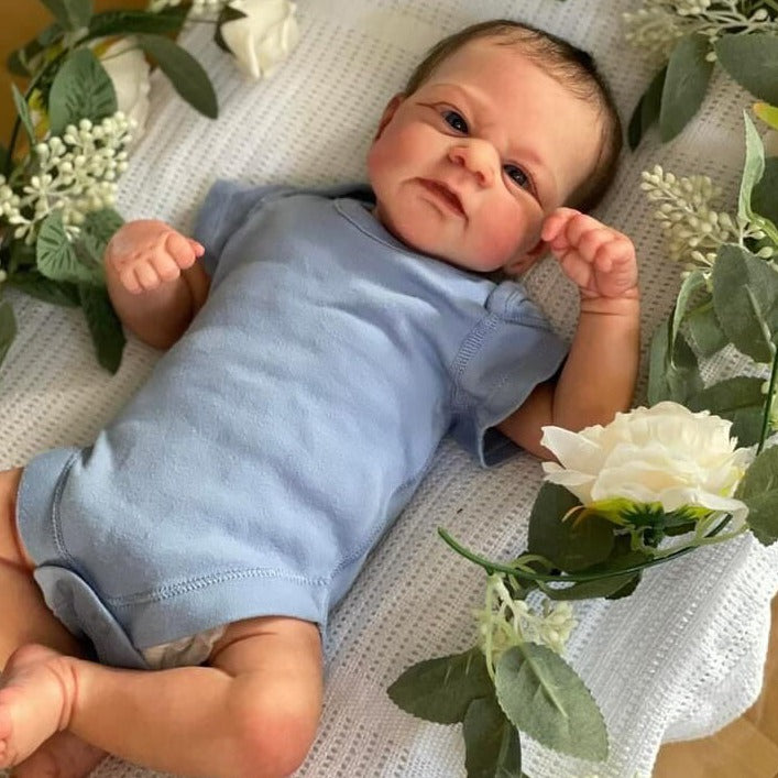 Lalka Reborn Silikonowa Ainara – 43 cm, z dźwiękiem