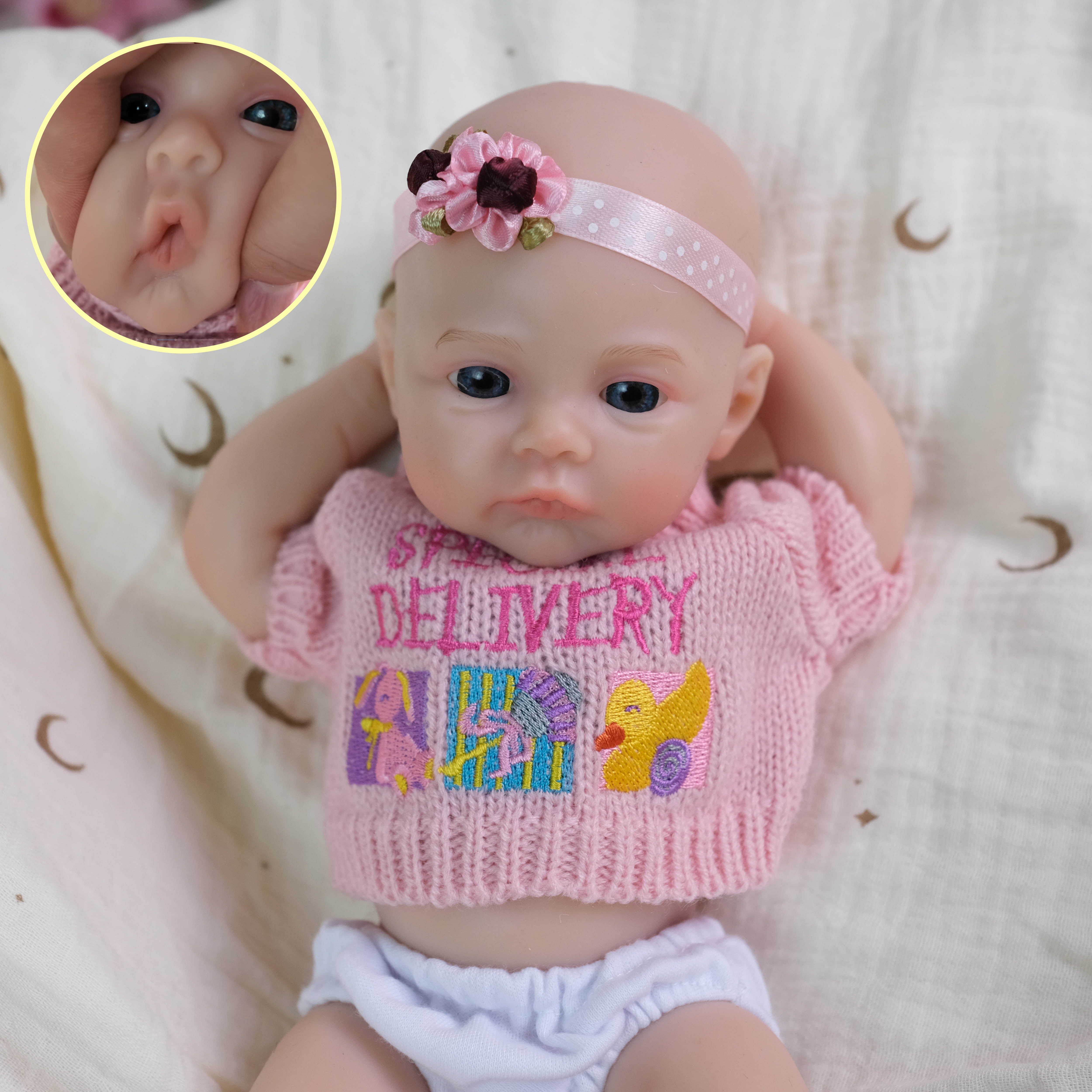 Bambola Reborn Amparo in Silicone Pieno – 30 cm, con Suono detail image 8