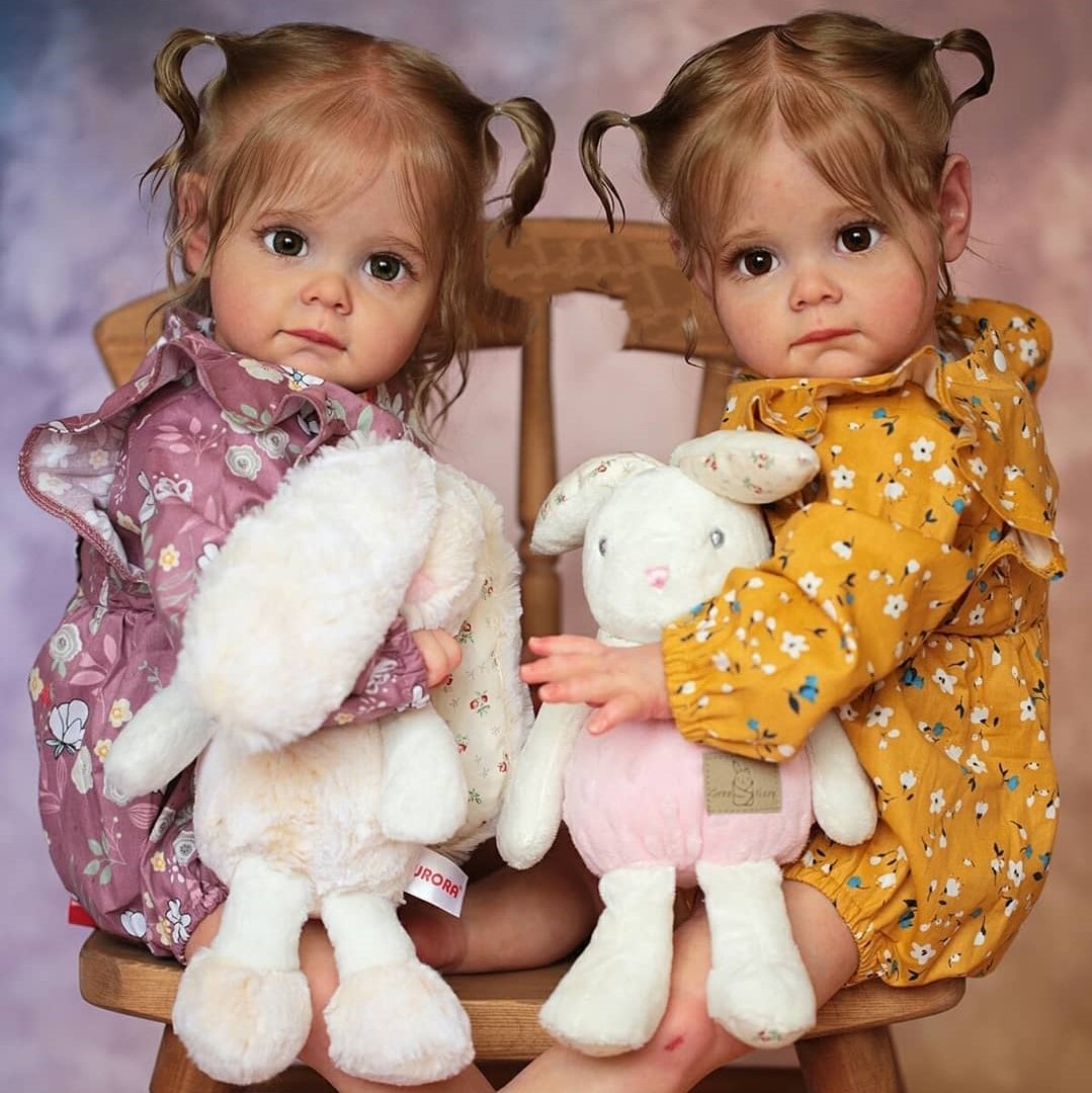 Lalki Reborn Bliźnięta Winylowe Sira i Oliver – 60 cm