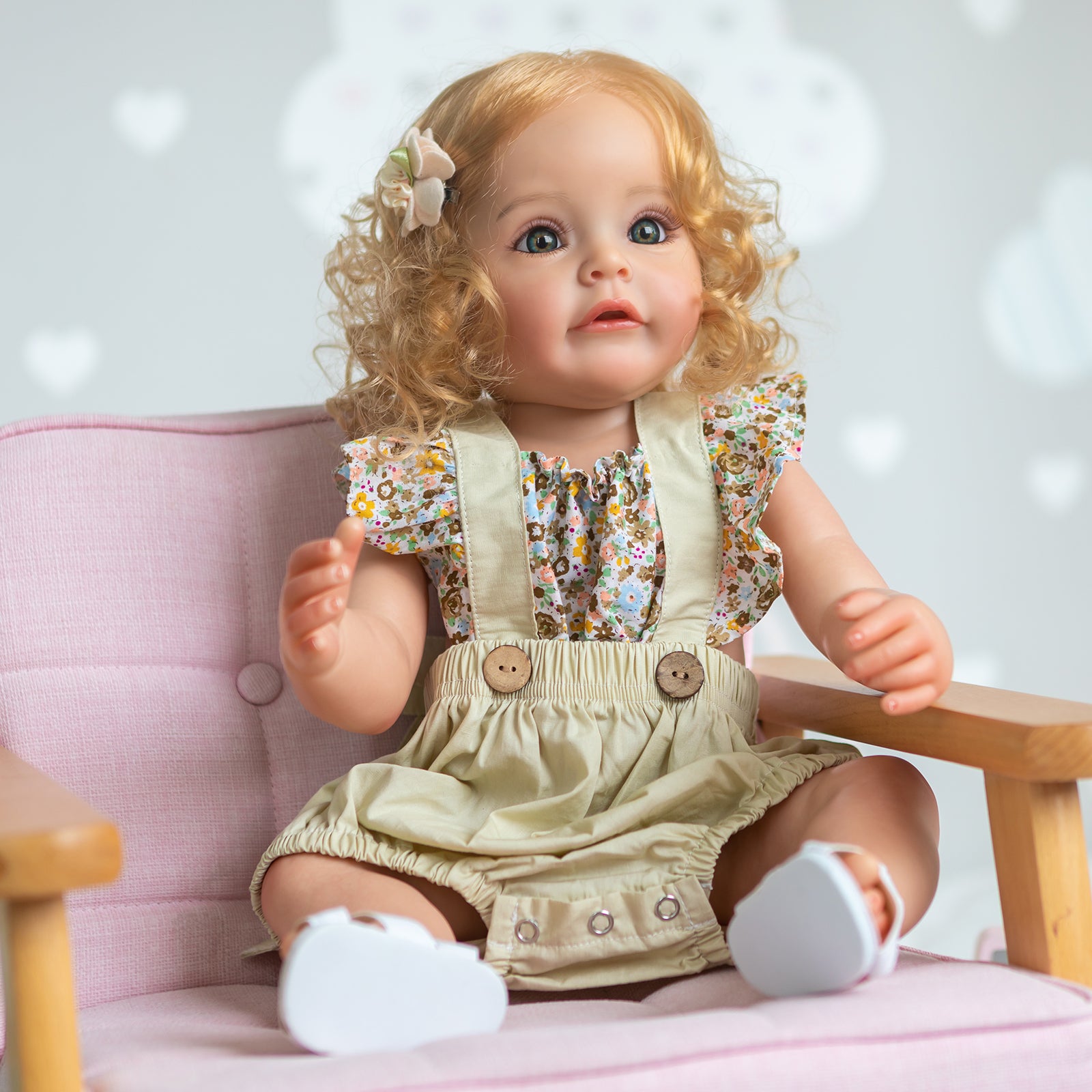 Bambola Reborn in Silicone Pieno Uxue – 55 cm, con Suono detail image 1