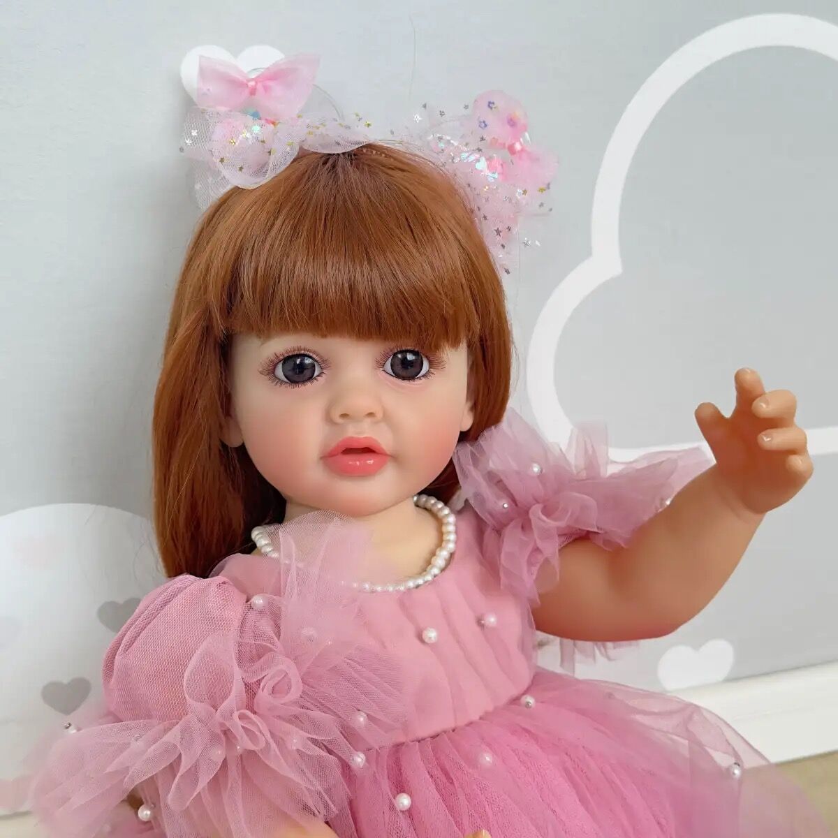Păpușă Reborn din Siliconă Luisa – 55 cm, cu Sunet detail image 3