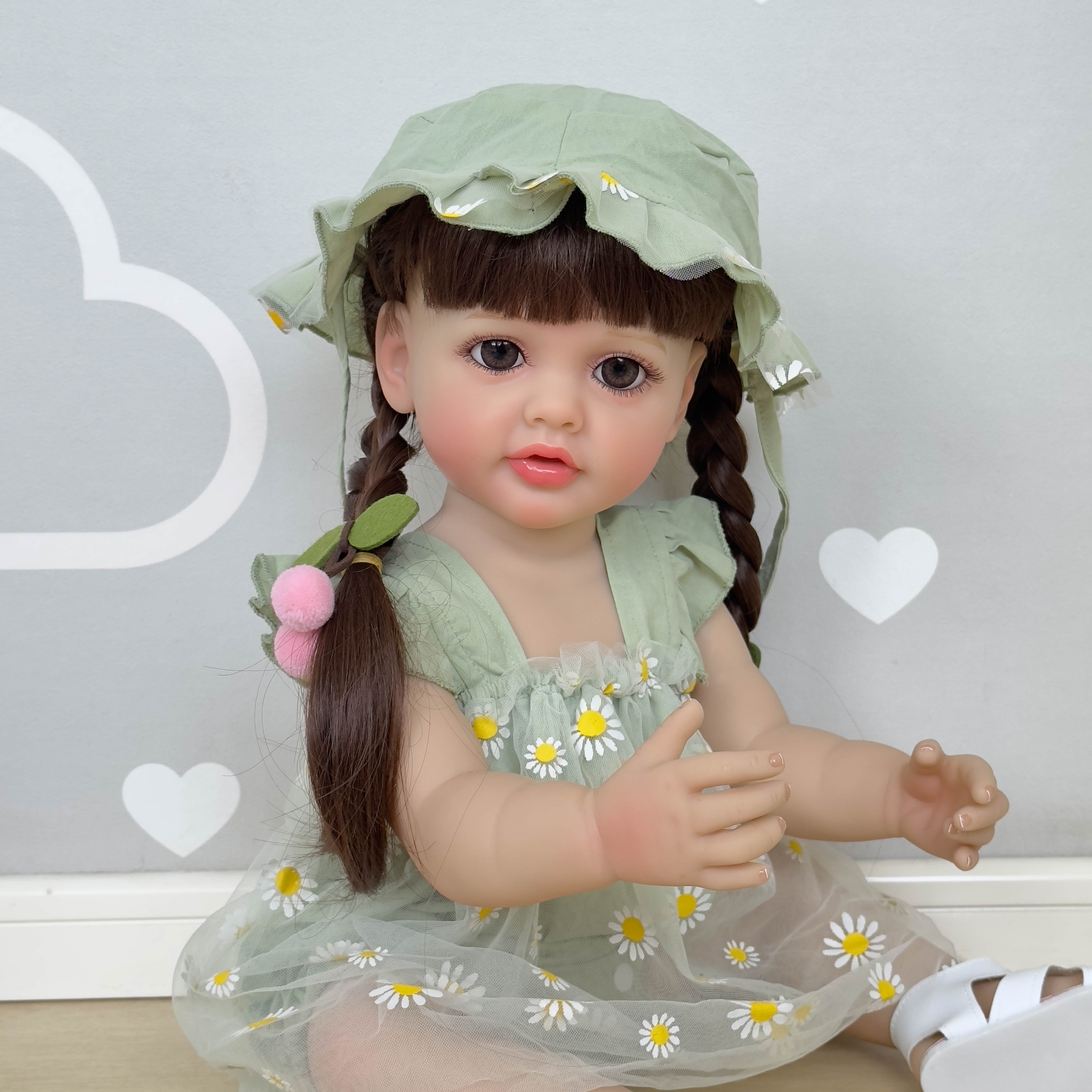Bambola Reborn in Silicone Aldana – 55 cm, con Suono
