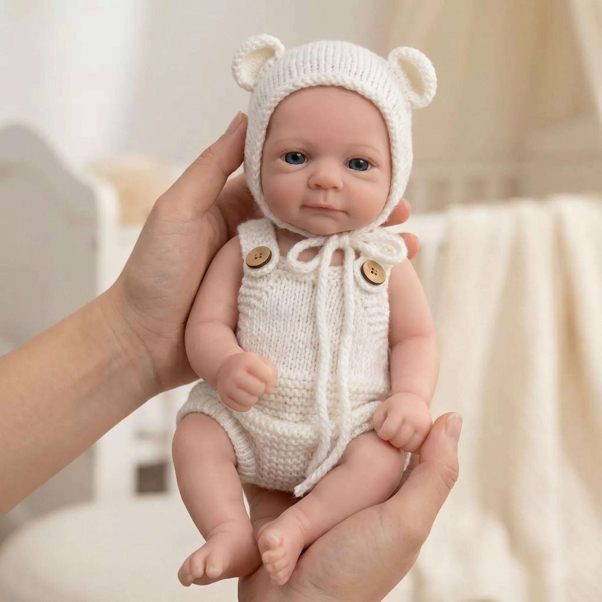 Lalka Reborn Cala 30 cm pełny silikon z dźwiękiem