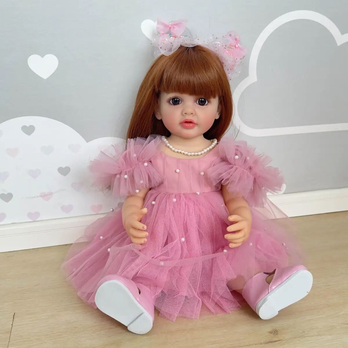Păpușă Reborn din Siliconă Luisa – 55 cm, cu Sunet detail image 2