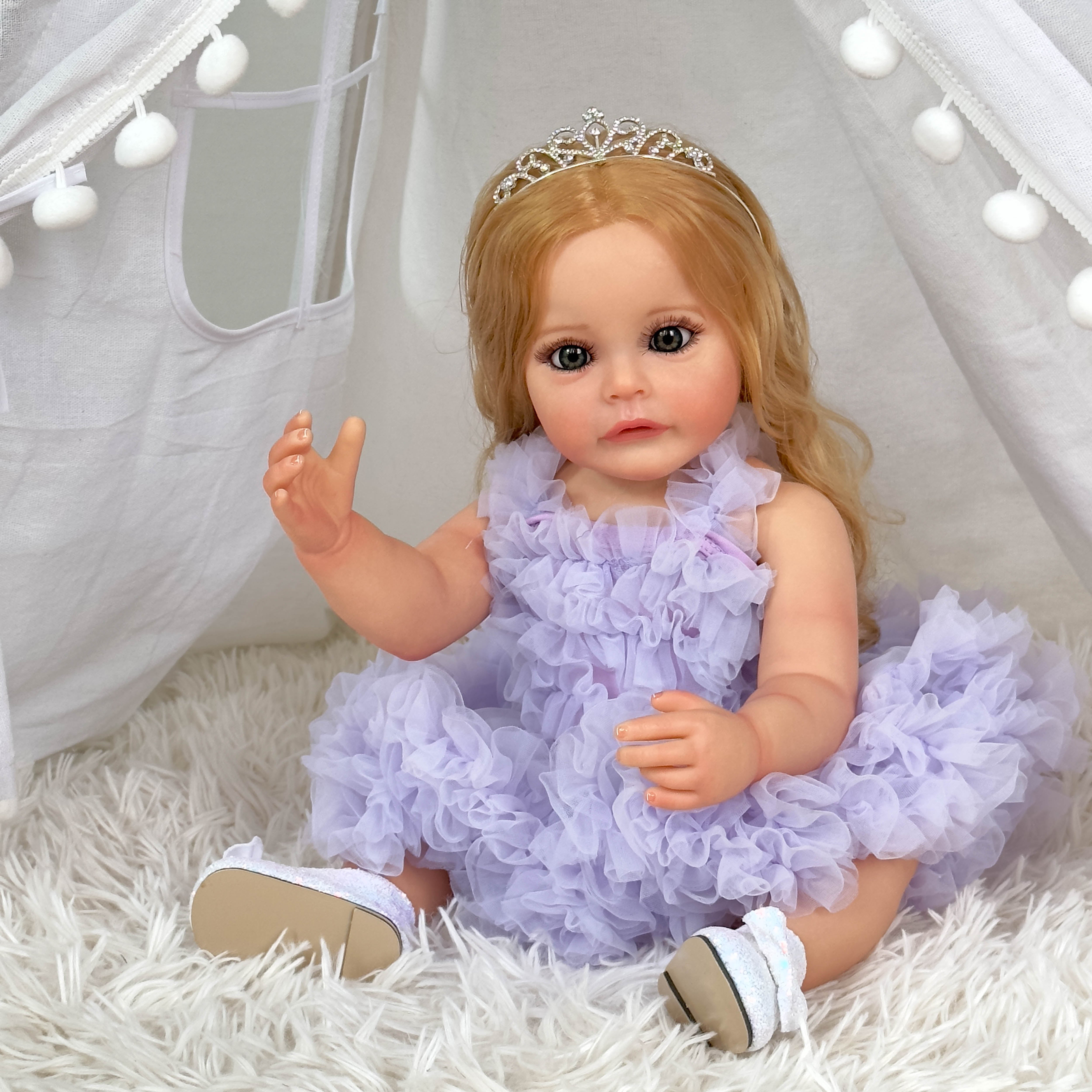 Bambola Reborn in Silicone Completa Ruth – 55 cm, con Suono detail image 3