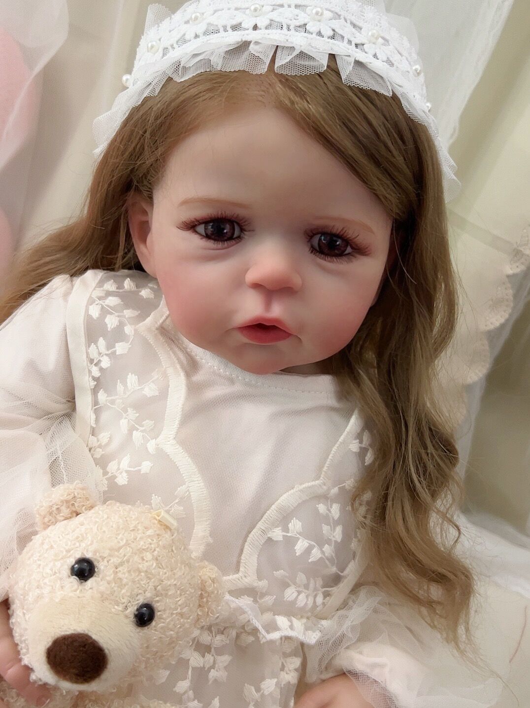 Lalka Reborn Winylowa Valentina – 60 cm, z Dźwiękiem