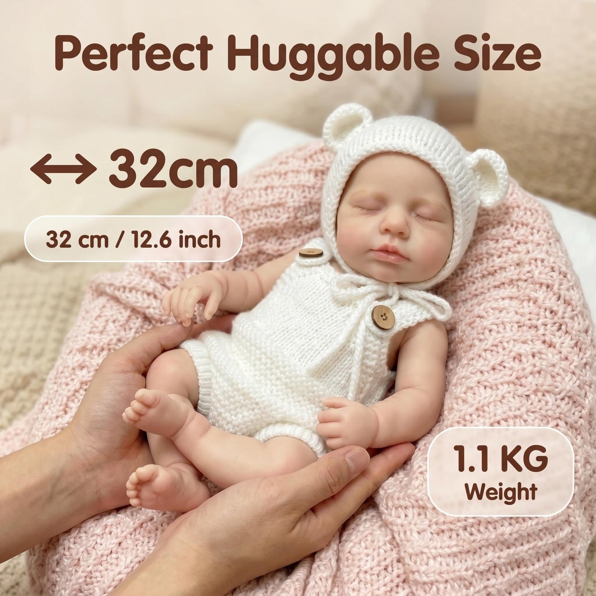 Bambola Reborn in Silicone Pieno Alicia – 30 cm detail image 1