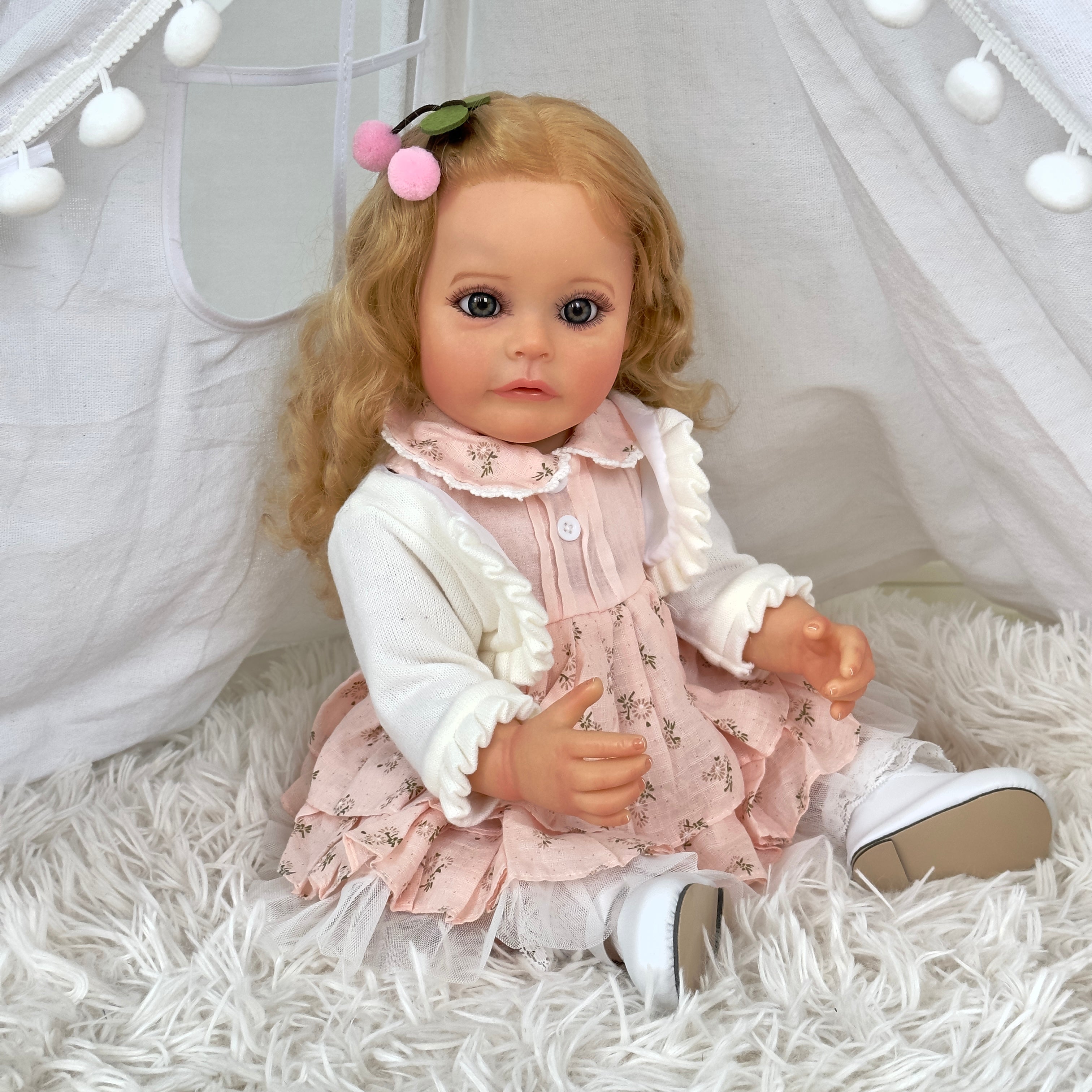 Bambola Reborn Salomé in Silicone Completo – 55 cm, con Suono detail image 1