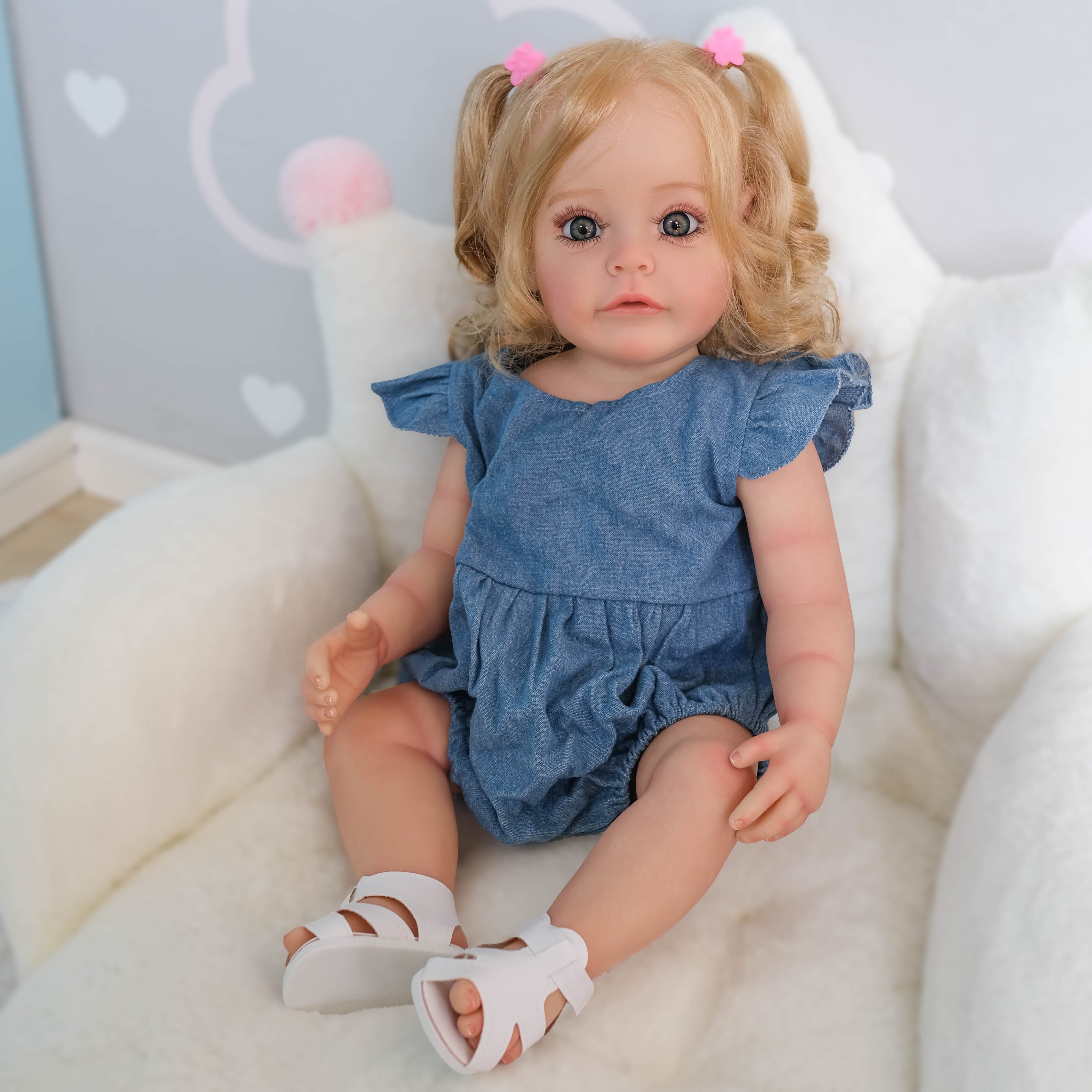 Bambola Reborn in Silicone Completa Lina – 55 cm, con Suono detail image 1