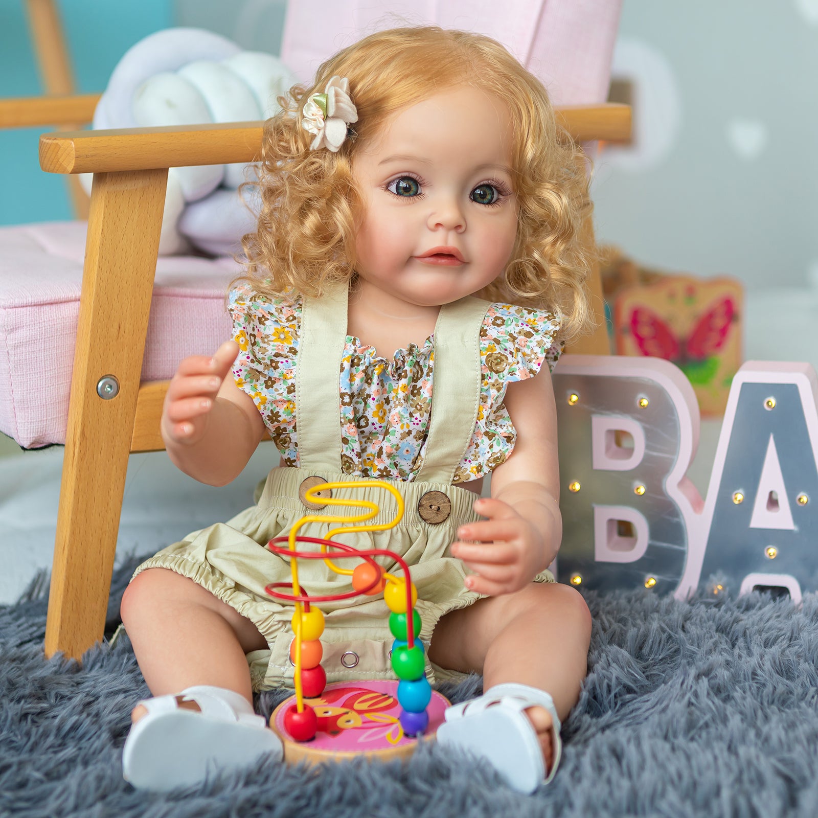 Bambola Reborn in Silicone Pieno Uxue – 55 cm, con Suono