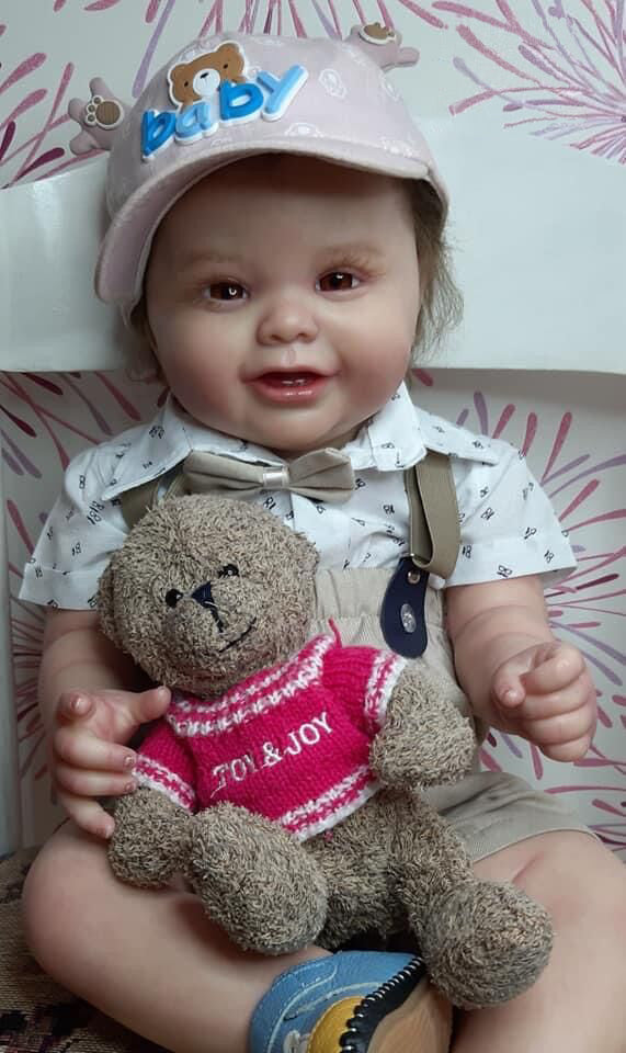 Lalka Reborn Winylowa Gustavo – 60 cm, z Dźwiękiem