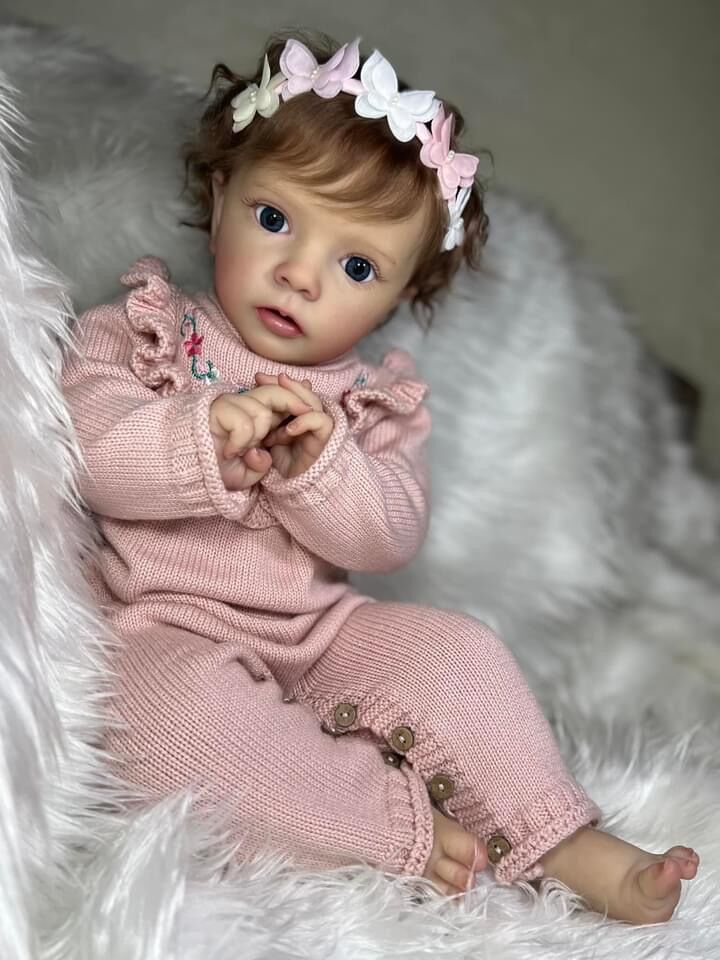Lalka Reborn Winylowa Idoia – 60 cm, z Dźwiękiem