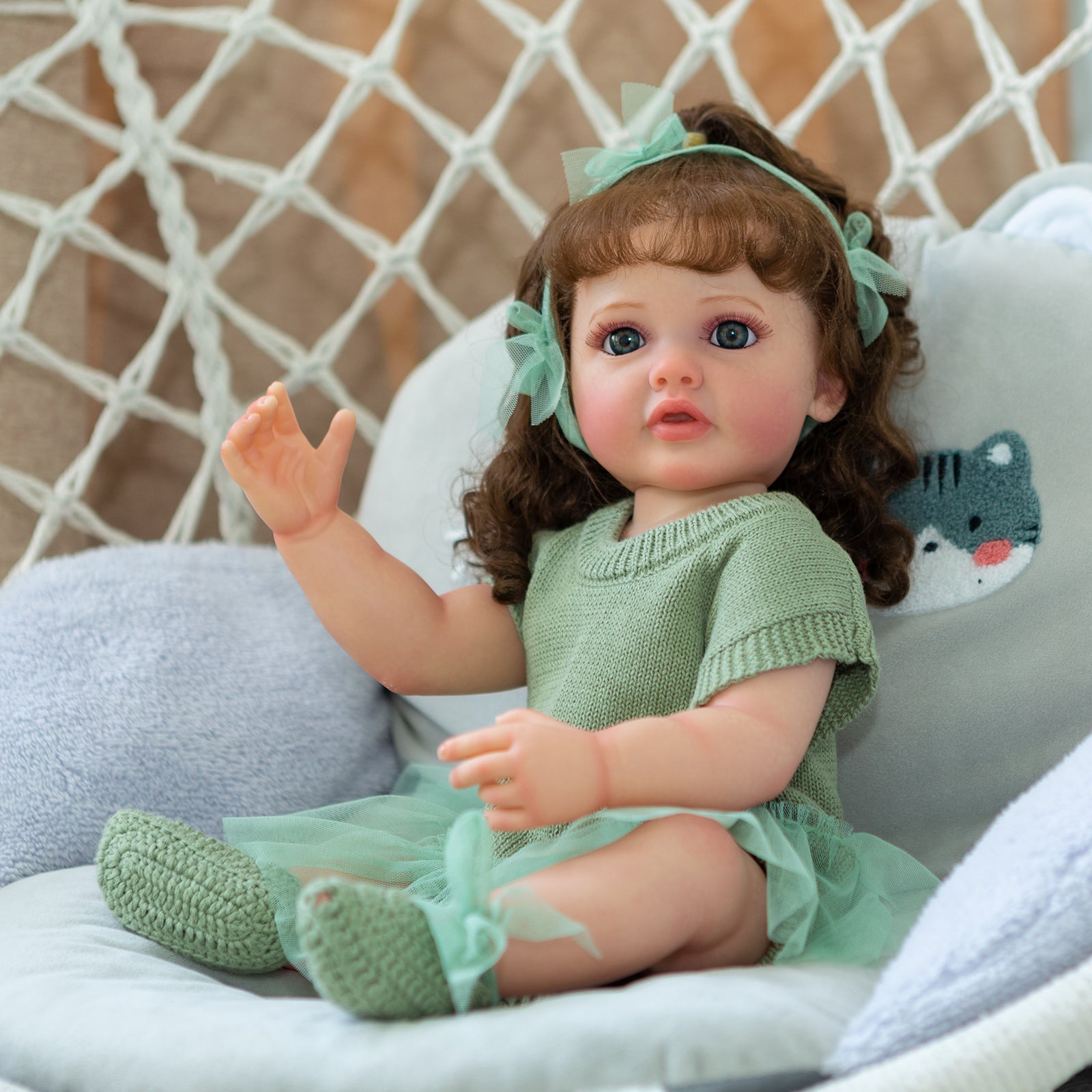 Bebé Reborn de Silicona Flavia – 55 cm, con Sonido detail image 4