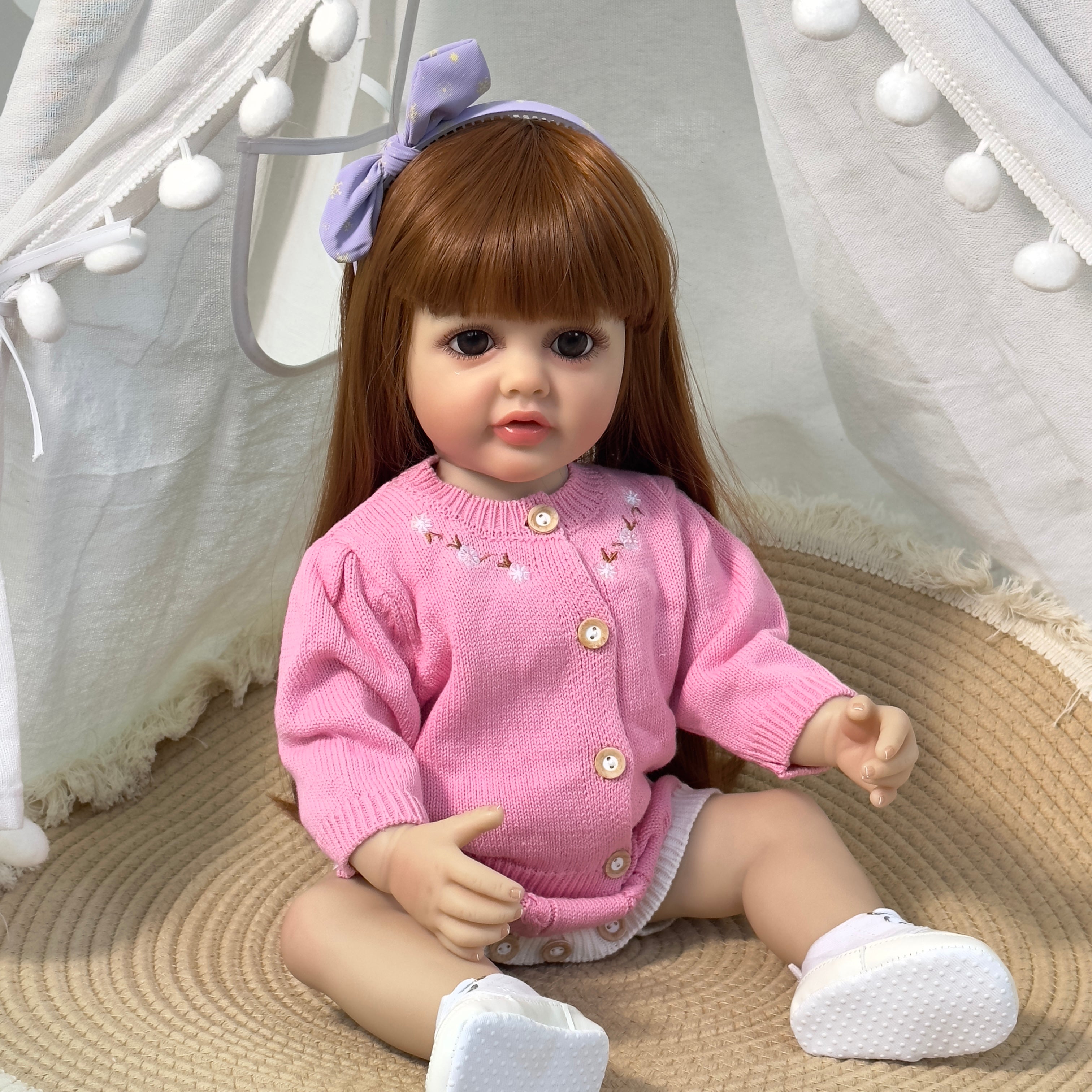 Bambola Reborn in Silicone Completa Rosalía – 55 cm, con Suono