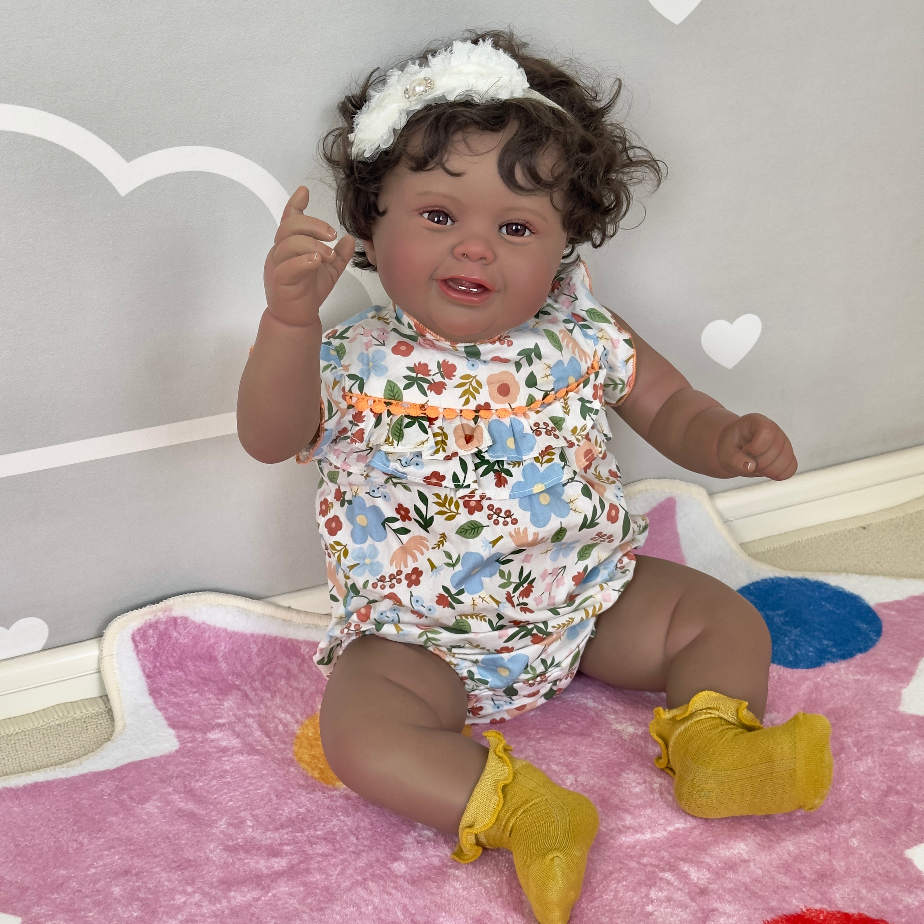 Lalka Reborn Winylowa Fabiola – 60 cm, z Dźwiękiem