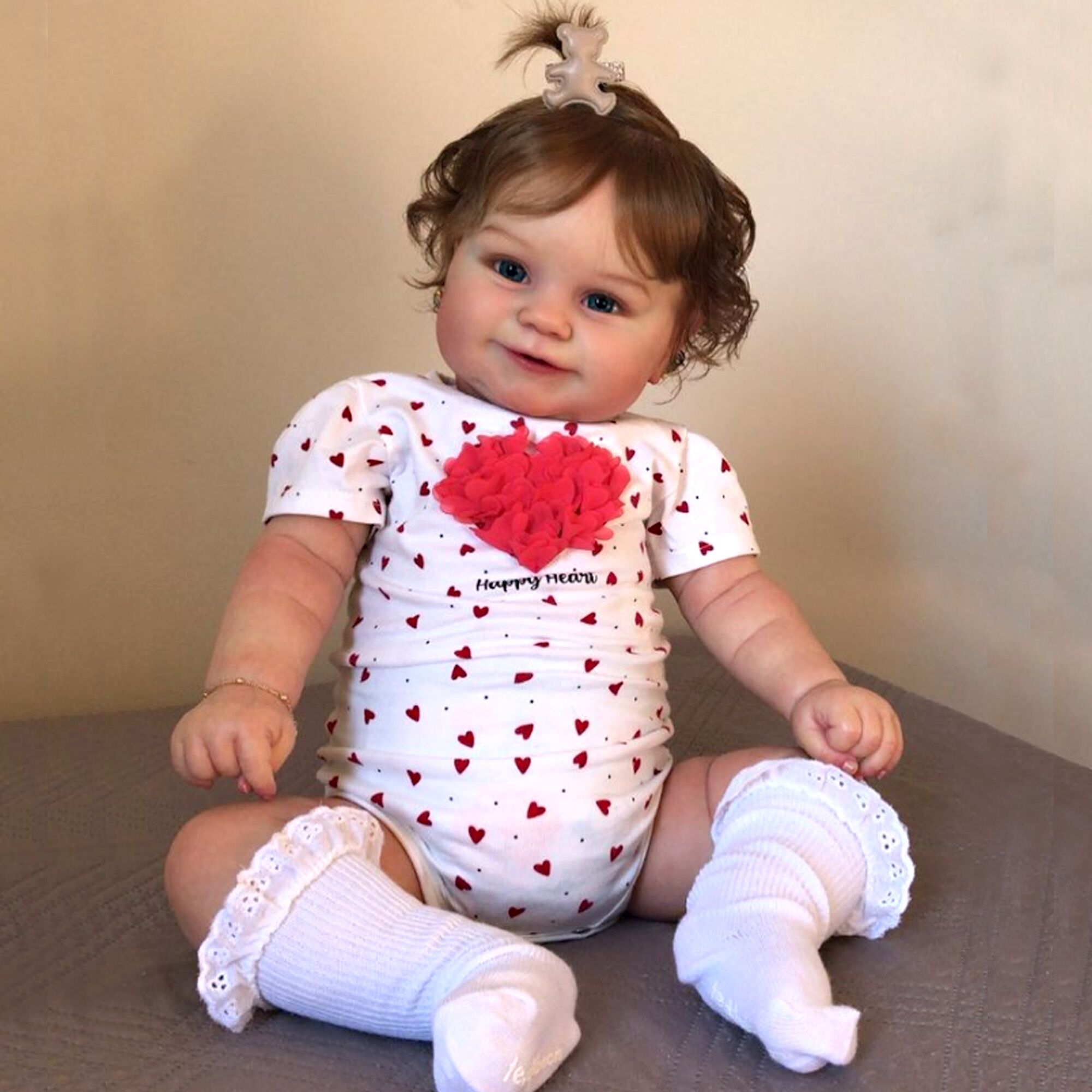 Lalka Reborn Winylowa Ermita – 60 cm, z Dźwiękiem