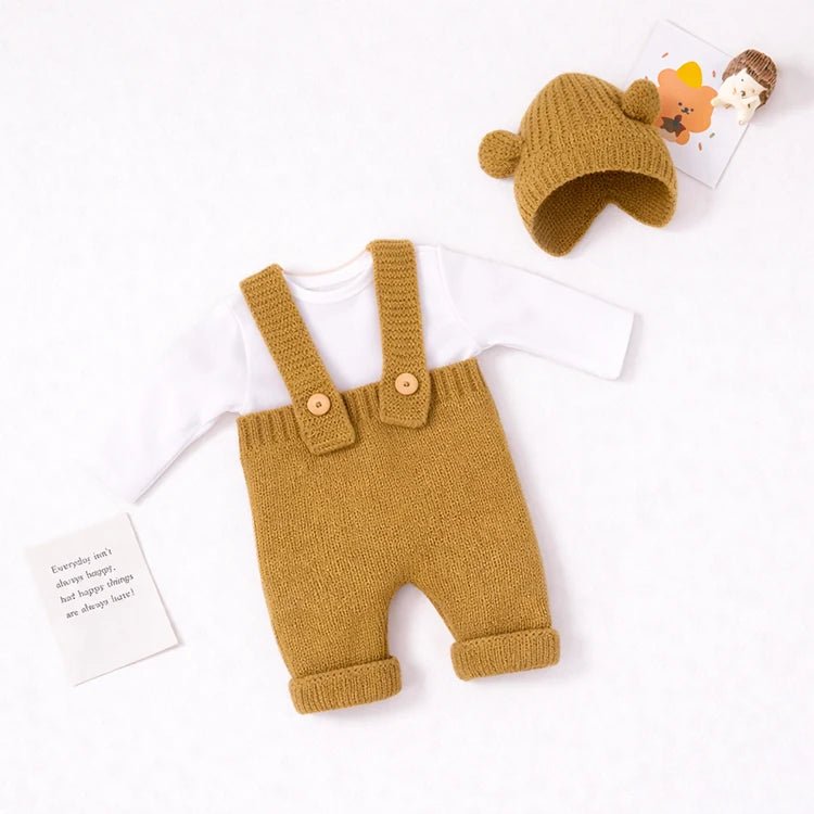 Conjunto de punto oso con peto