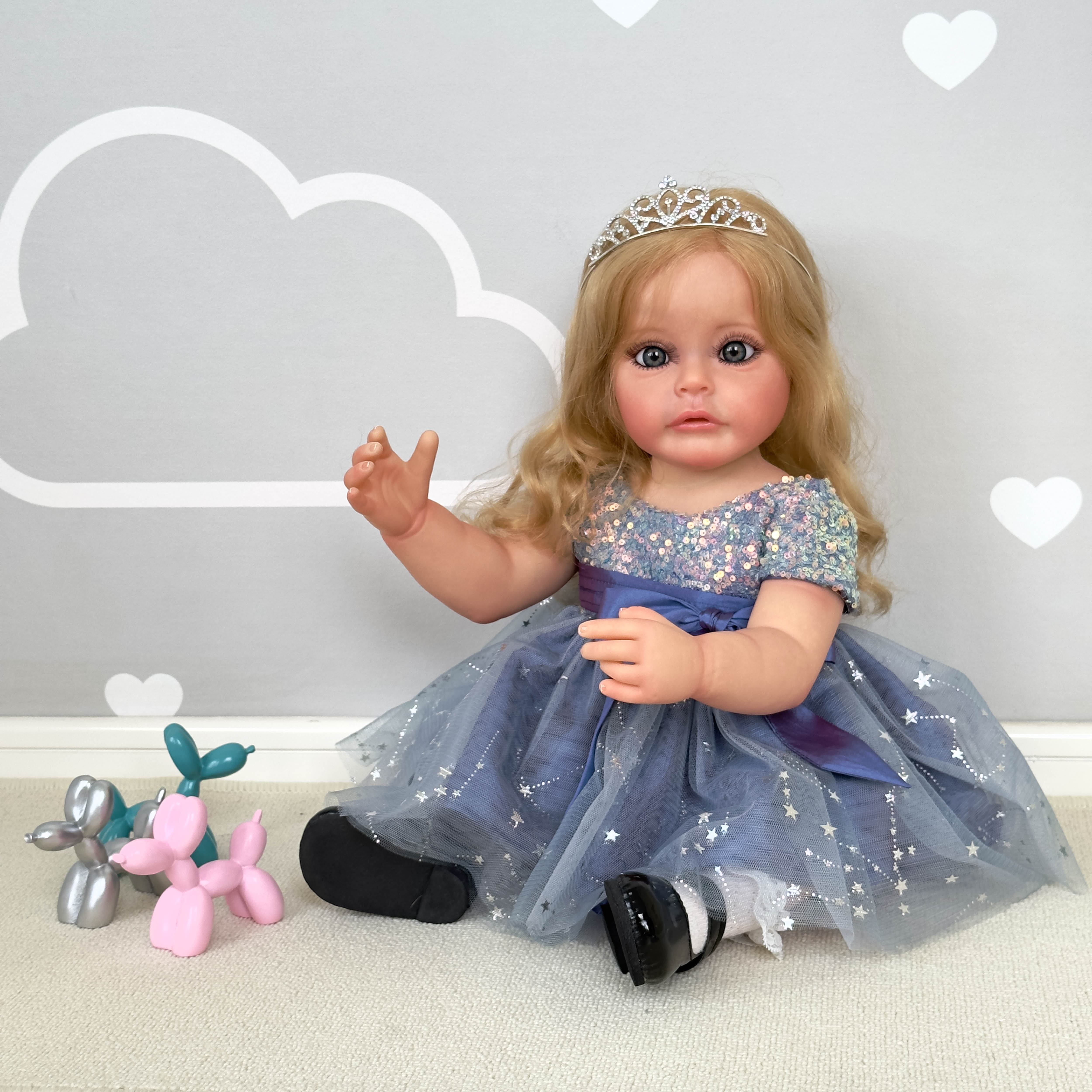 Bambola Reborn in Silicone Pieno Sabina – 55 cm, con Suono